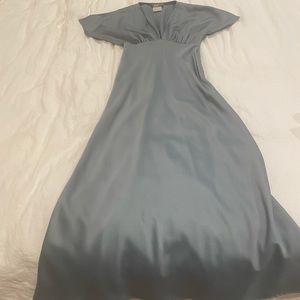 BHLDN silk blue/grey maxi dress